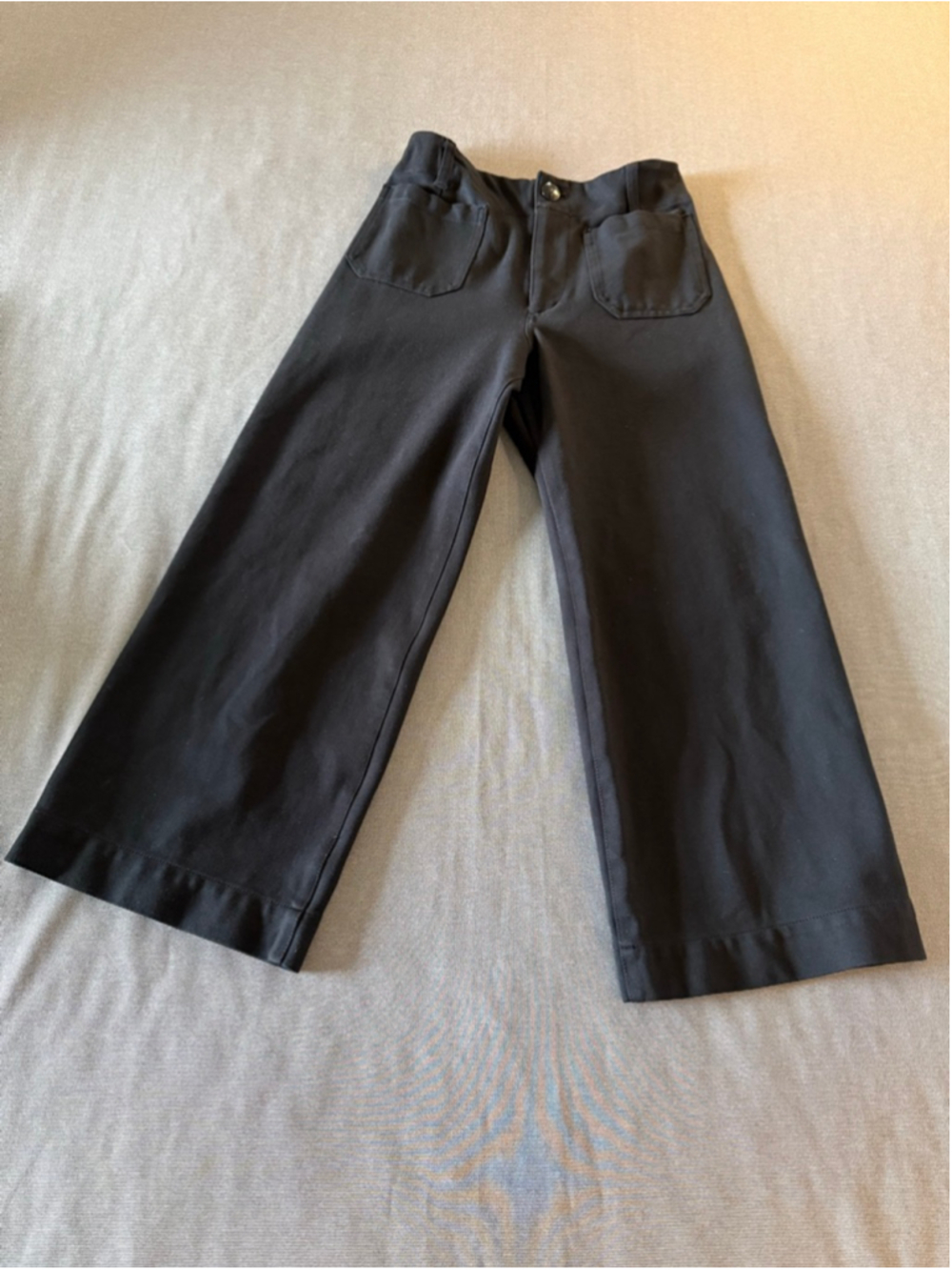 Anthropologie Maeve Colette cropped wide-leg pants black Size 27 - Picture 4 of 10